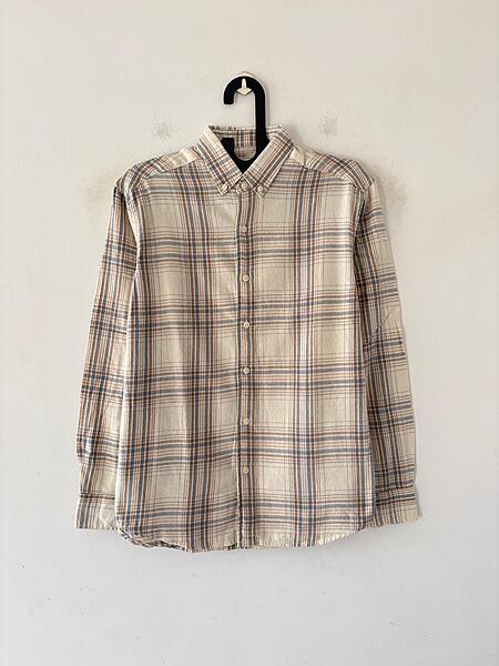 Ecru & camel flannels