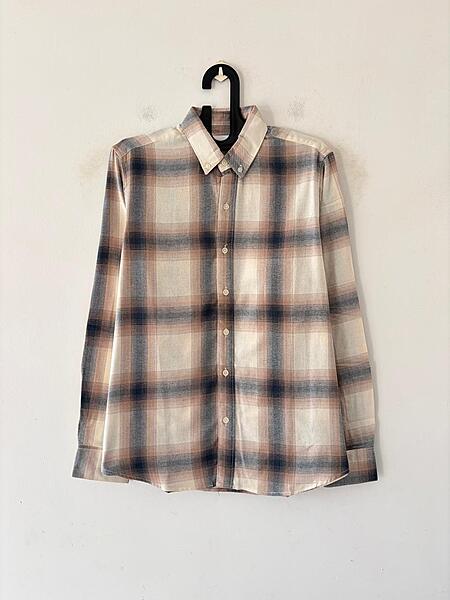 Slate & beige flannels