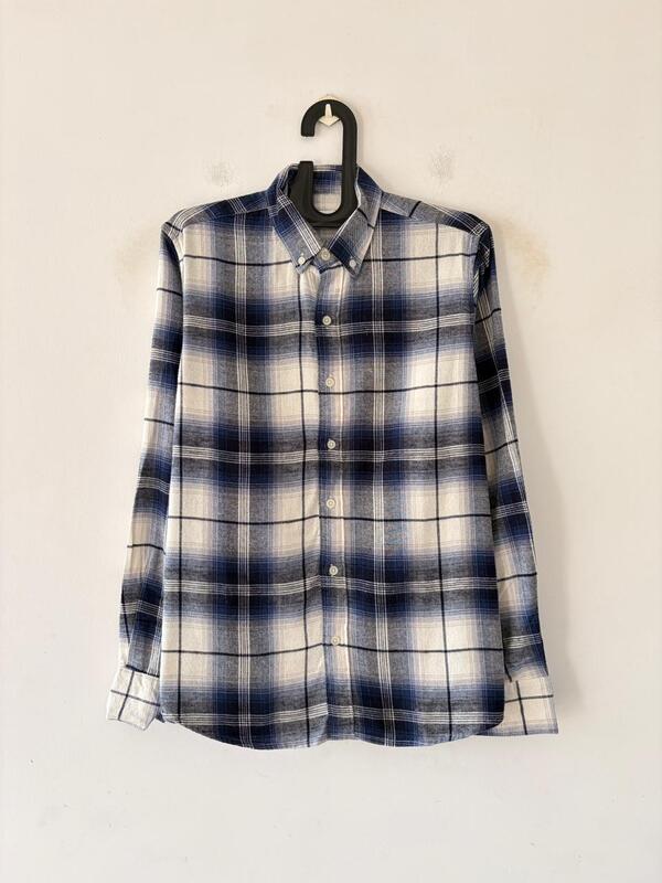 Midnight blue & cream flannels
