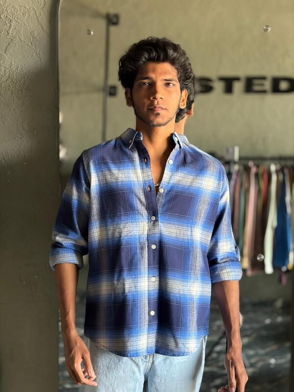 Indigo & ash flannels