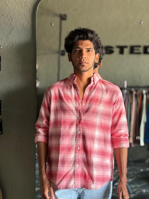 Rose red & blush flannels