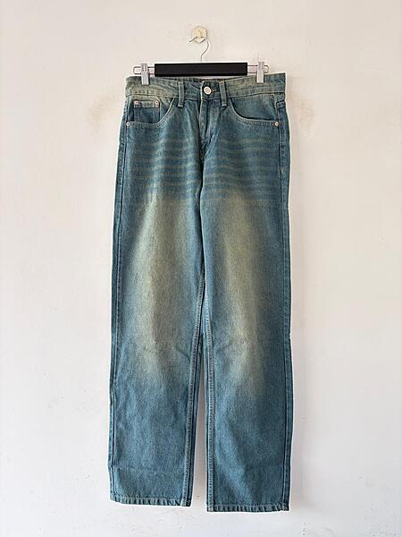 Vintage teal straight fit