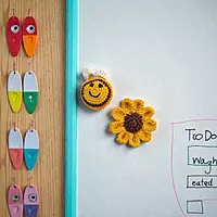 Crochet Flower Magnets