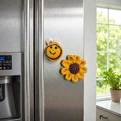 Crochet Honeybee Magnets