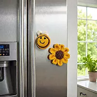 Crochet Honeybee Magnets