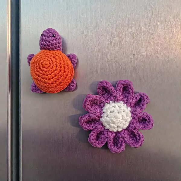Crochet Flower Magnets