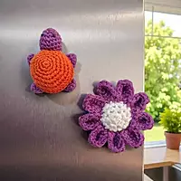 Crochet Flower Magnets