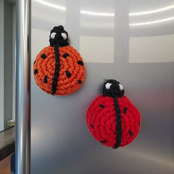 Crochet Ladybug Magnets