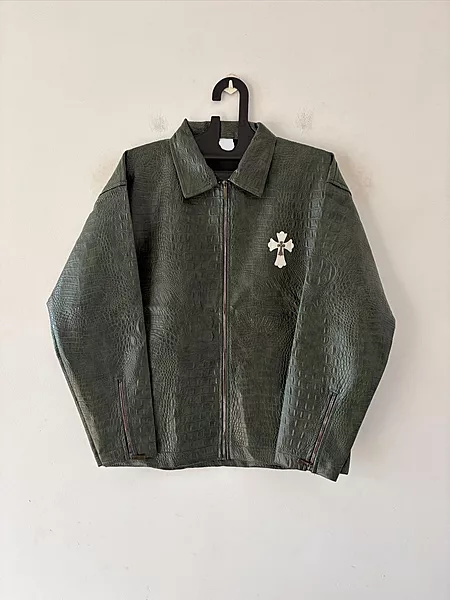 Verdant obsidian croc jacket