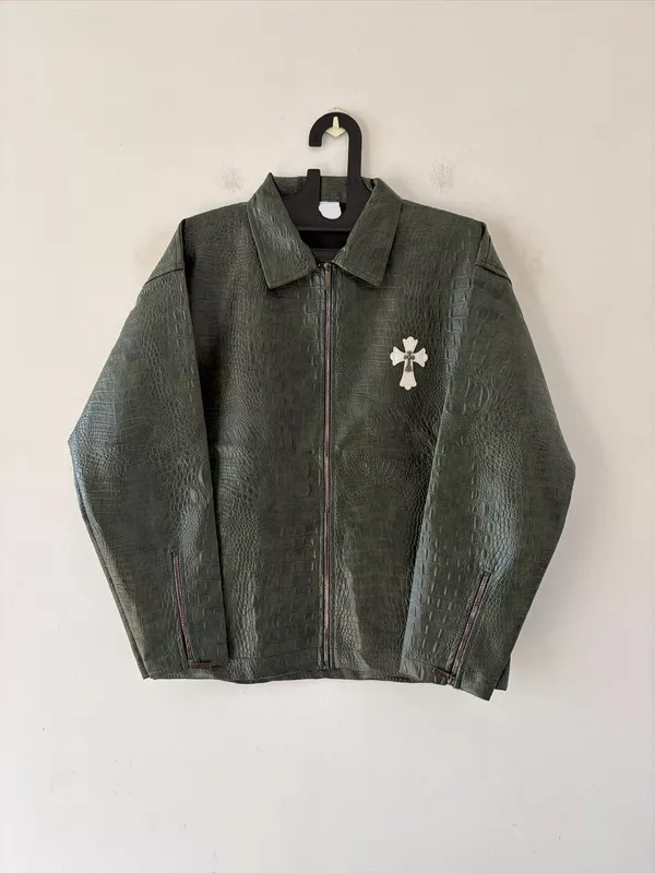 Verdant obsidian croc jacket