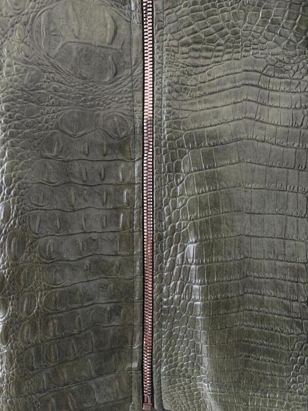 Verdant obsidian croc jacket