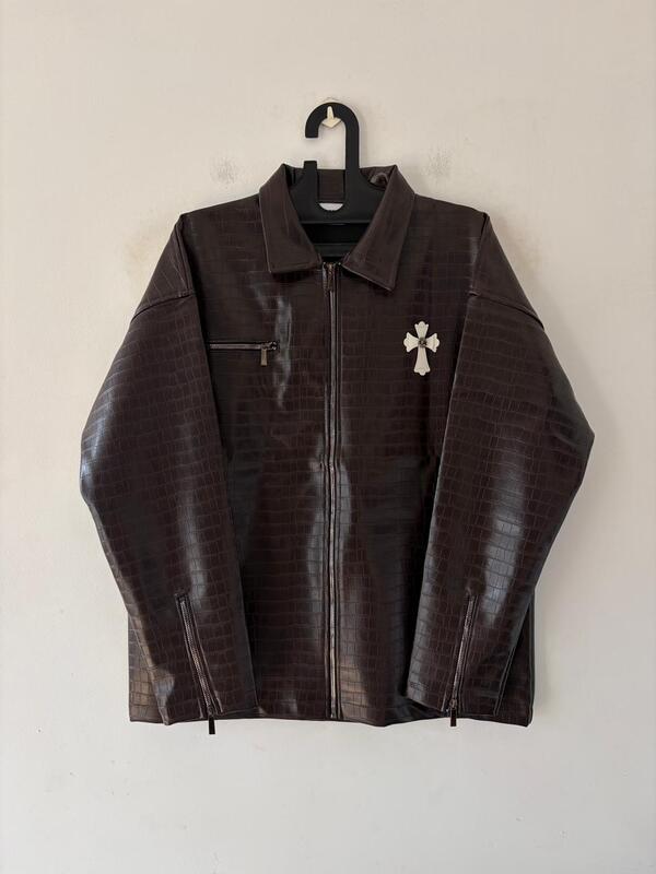 Espresso noir croc jacket