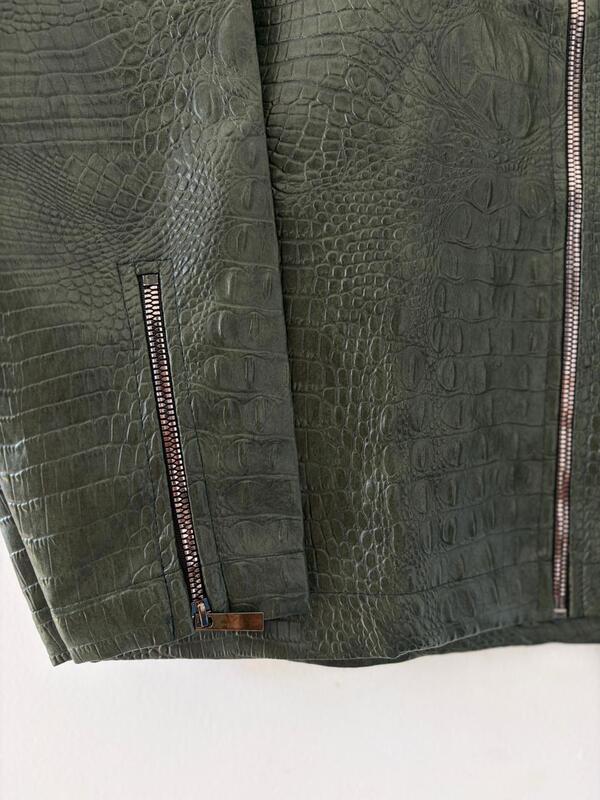 Verdant obsidian croc jacket