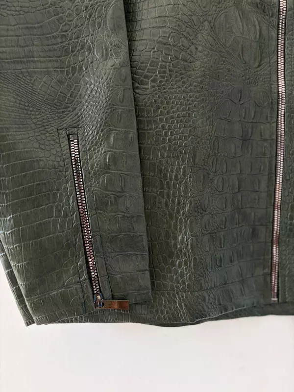 Verdant obsidian croc jacket