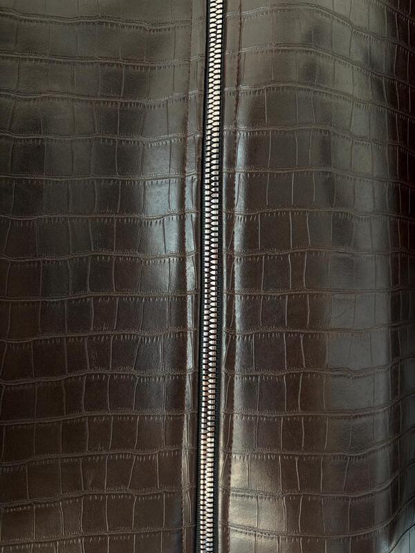 Espresso noir croc jacket