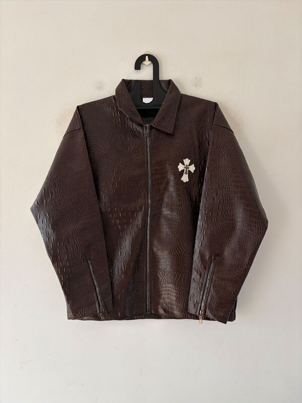 Cocoa noir croc jacket