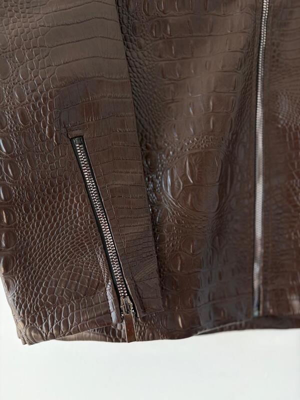 Cocoa noir croc jacket