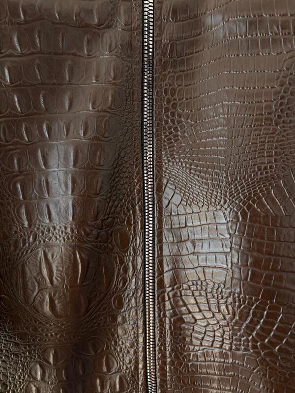 Cocoa noir croc jacket