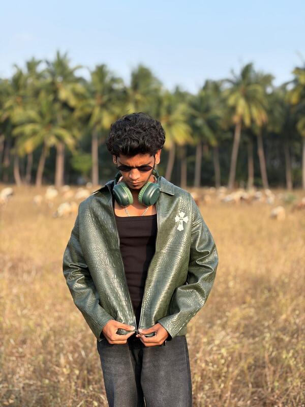 Verdant obsidian croc jacket