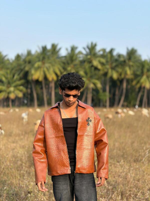 Amber saddle croc jacket