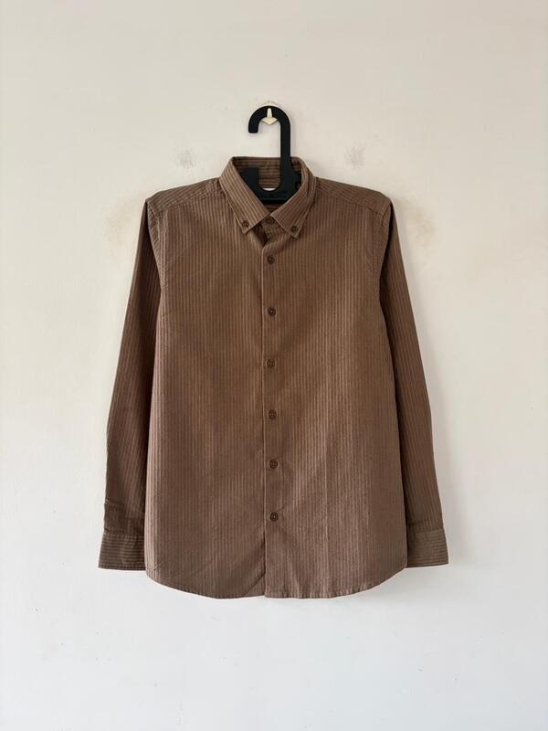 Caramel earth velvet shirt