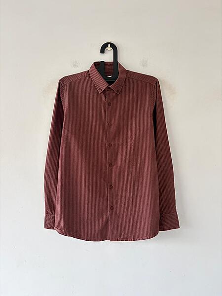 Deep merlot velvet shirt