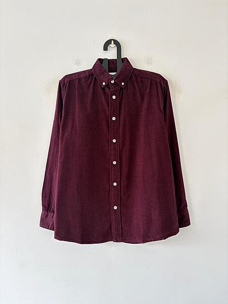 Wine maroon corduroy shirt