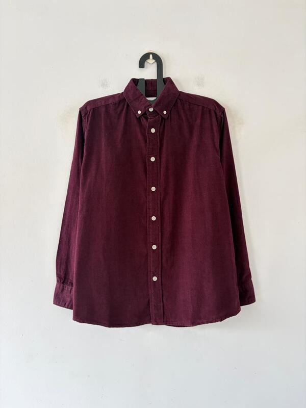 Wine maroon corduroy shirt