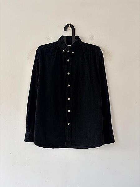 Jet black corduroy shirt