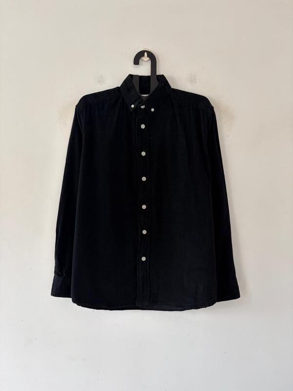 Jet black corduroy shirt