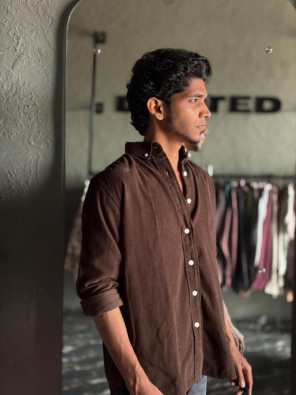 Choco brown corduroy shirt