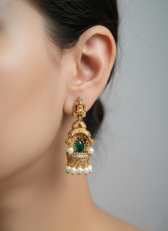 Traditional temple earring design