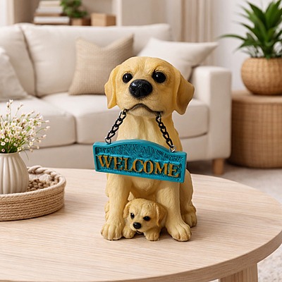Cute Dog Welcome Showpiece.