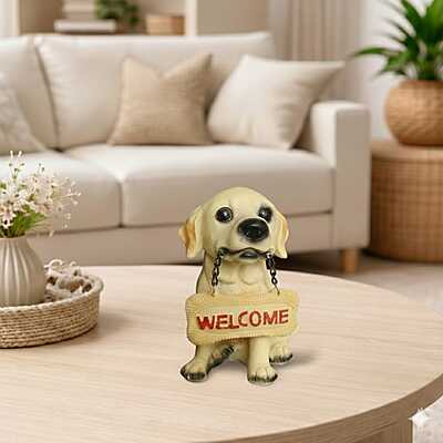 Cute Dog Welcome Showpiece 02