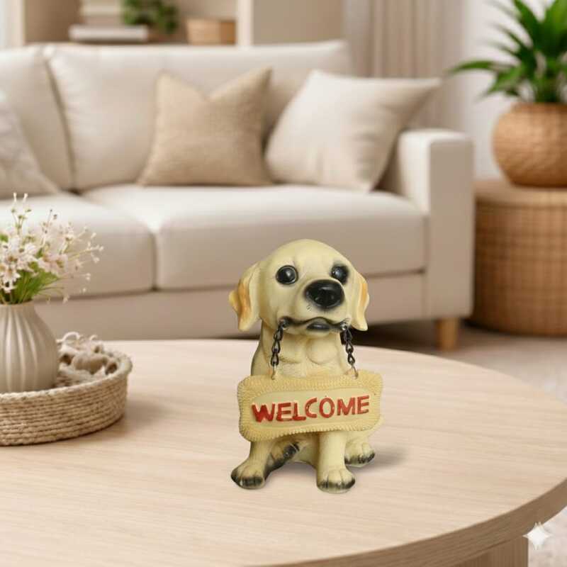 Cute Dog Welcome Showpiece 02