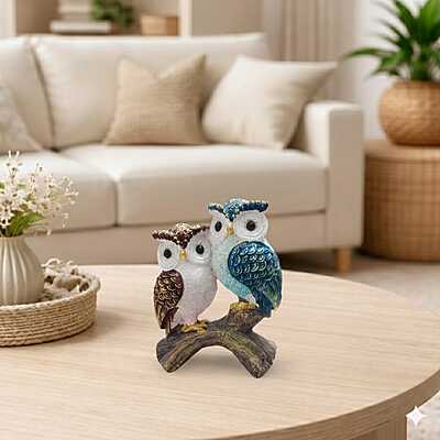 Owl Family Decorative Showpiece 01
