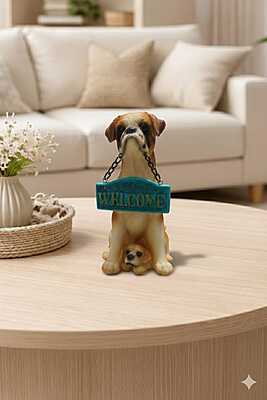 Cute Dog Welcome Showpiece 04