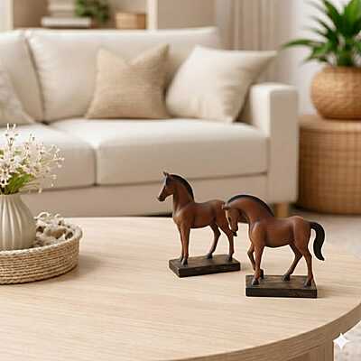 Decorative Horse Figurine Set