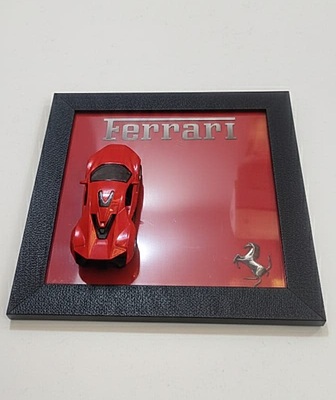 3D Car Frame Wall Art | Wooden Frame with Removable Die-Cast Cars