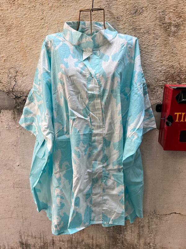 Junoon's Anti-Fit Shirt - Sky Blue & White