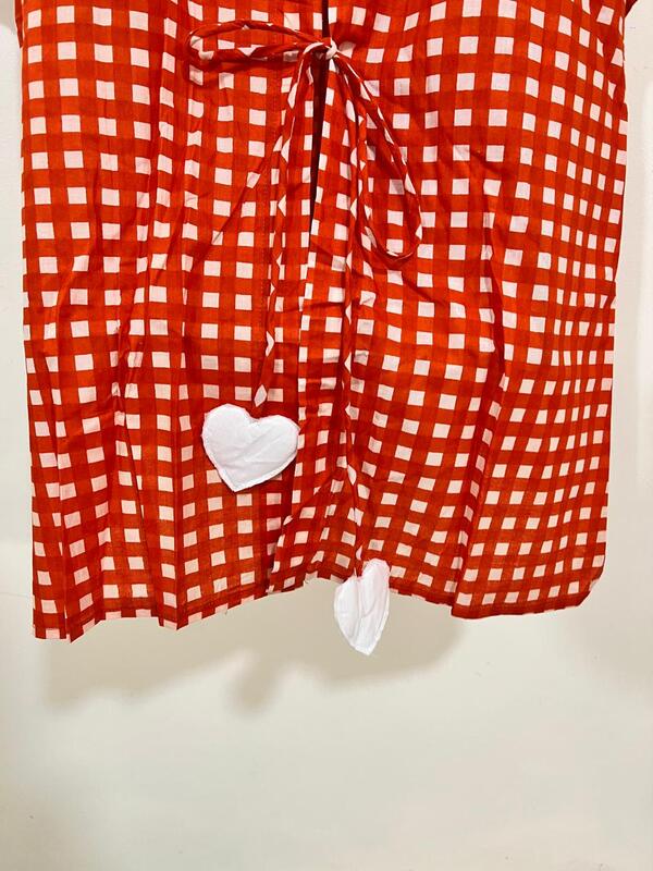 Ishq's Small Anti-fit with Back Open & Tie - Red Gingham