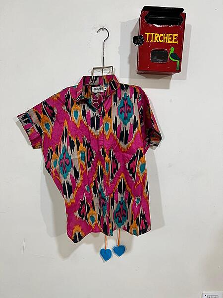 Ishq's Small Anti-fit with Back Open & Tie - Pink With Ikkhat