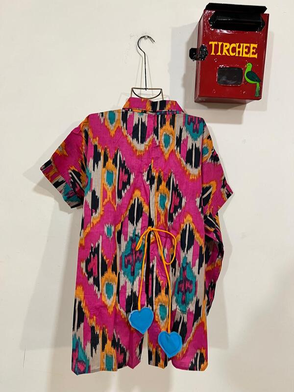 Ishq's Small Anti-fit with Back Open & Tie - Pink With Ikkhat