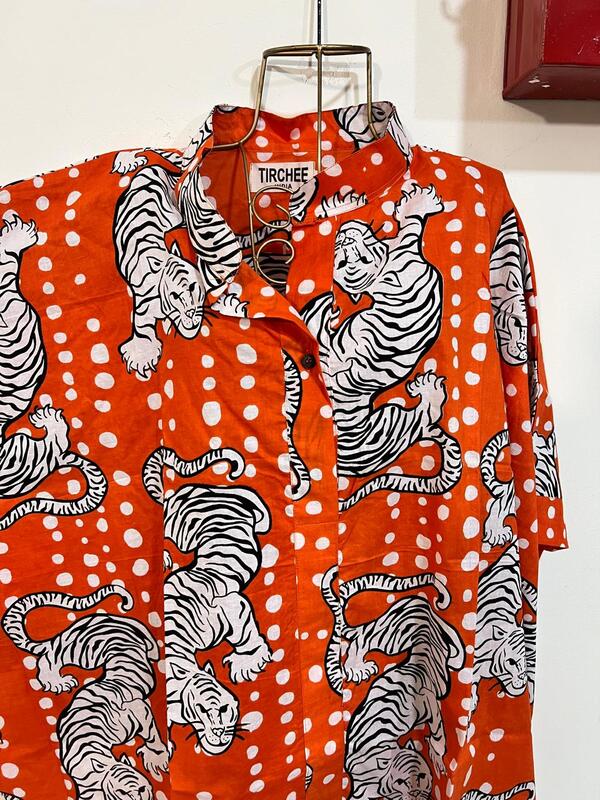 Junoon's Anti-Fit Shirt - Orange & Tigers