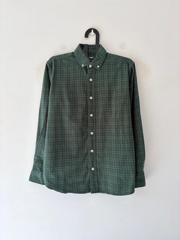 Bottle green check shirt