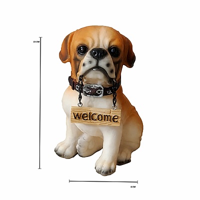 Cute Dog Welcome Showpiece 01