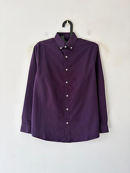 Royal mulberry linen-oxford shirt