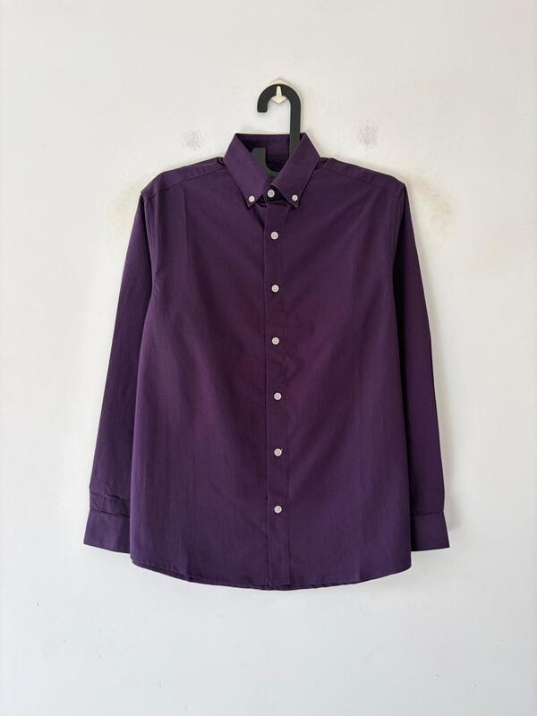 Royal mulberry linen-oxford shirt