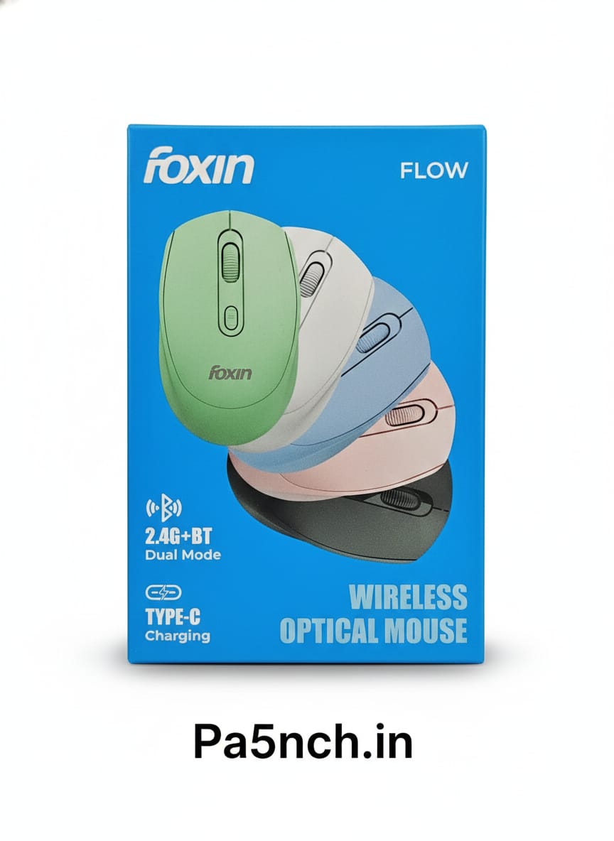 WIRELESS MOUSE FOXIN FLOW BT+2.4GHZ DPI (BLACK)