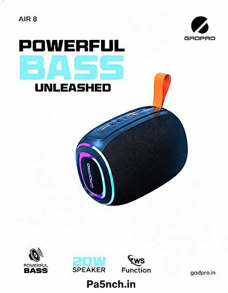 Gadpro Air-8 20W Portable Bluetooth Speaker